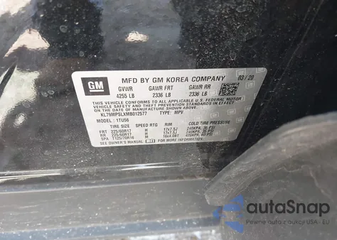 2021 Chevrolet Trailblazer Fwd Lt z USA, uszkodzony, nr VIN KL79MPSLXMB012577